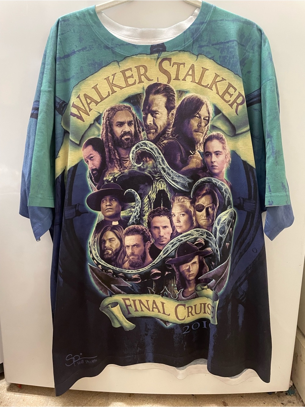 Walking Dead Walker Stalker 2019 Deck Eleven T-Shirt Scott Spillman Size XXXL 3X